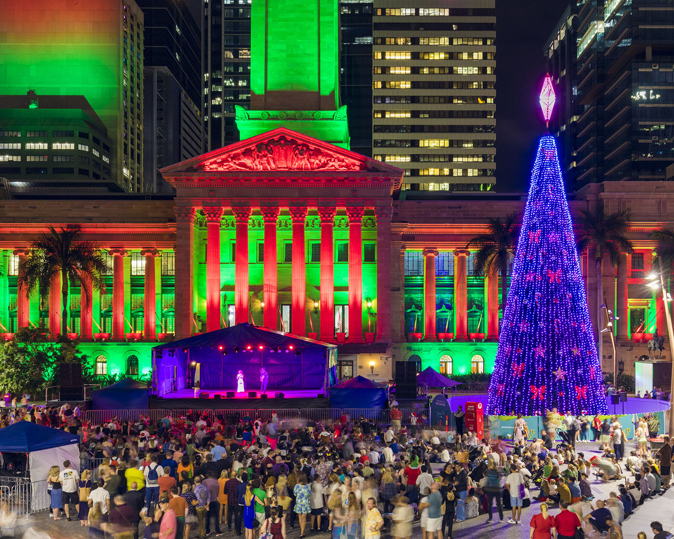 lighting of the christmas tree, brisbane