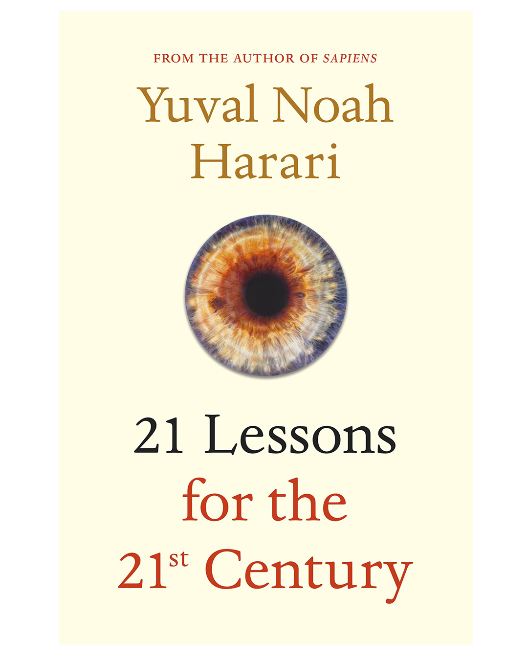 book cover that reads 21 lessons of the 21st century
