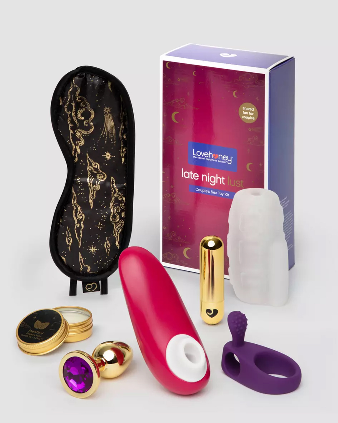 Lovehoney X Womanizer Late Night Lust Couple's Sex Toy Kit 
