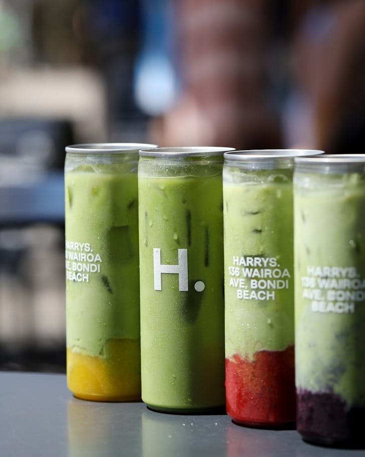 the viral canned matcha drinks from sydney cafe harry's in bondi