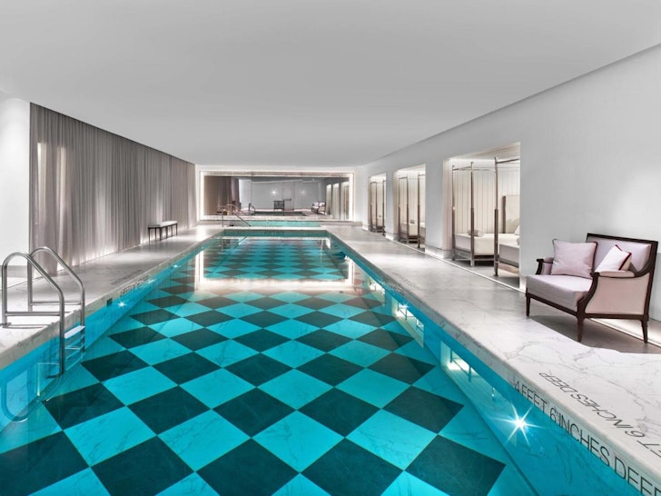 Indoor pool Baccarat Hotel NYC