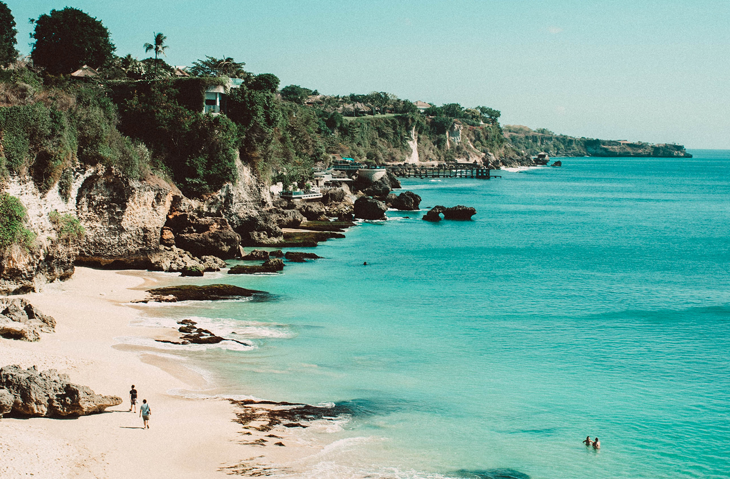 A beach in Changgu, Bali.