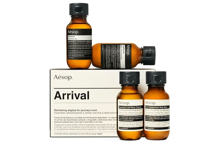 The Aesop Arrival Kit, one of the best travel gifts