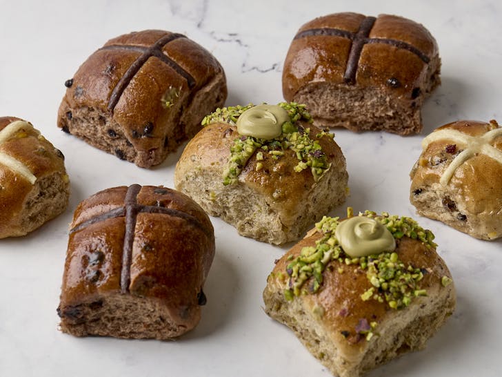 Melbourne's Best Hot Cross Buns Might just come from Brunetti Classico with their nutella and pisatchio flavours. Buon appetito.