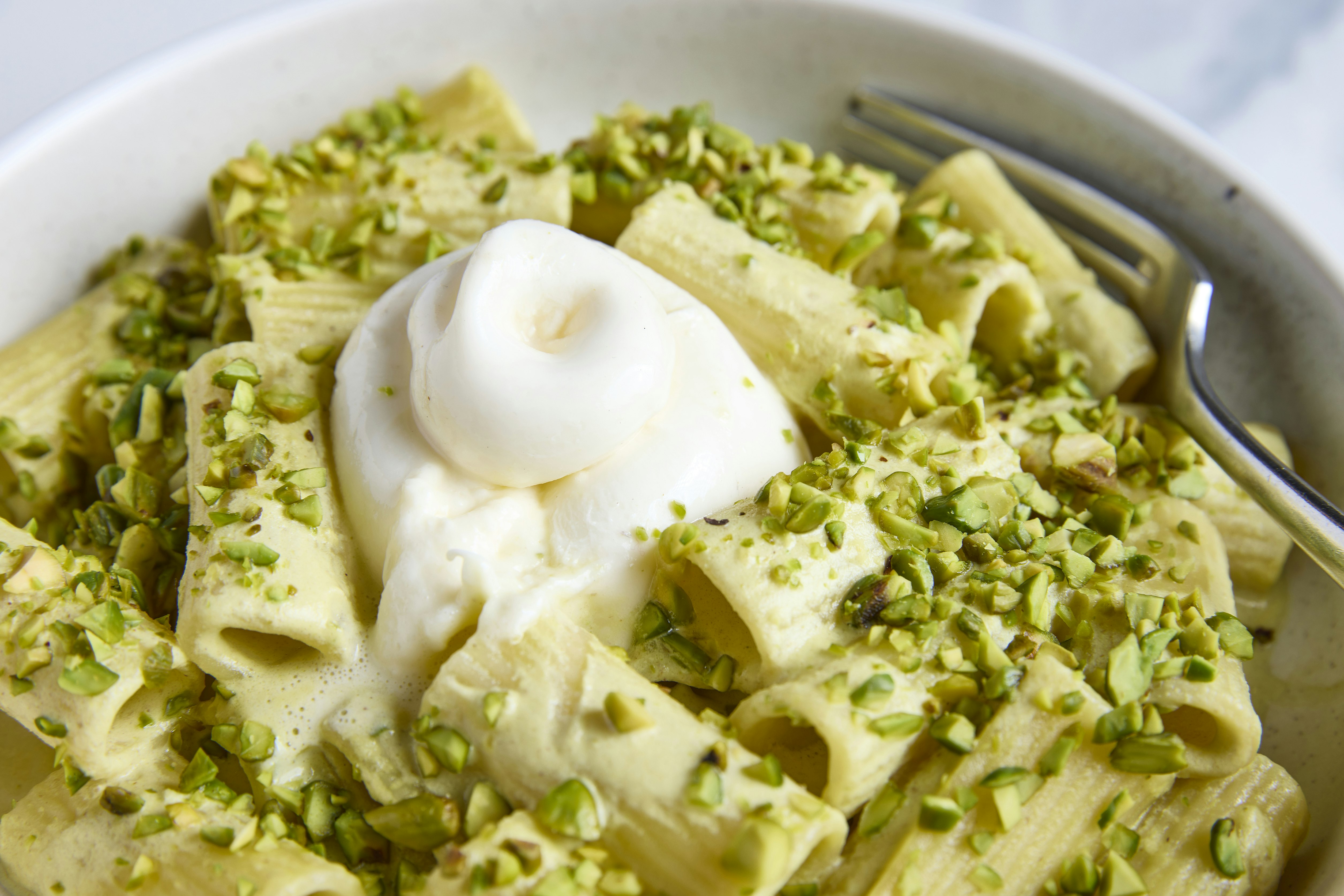 The pistachio rigatoni at Ciao Cielo, photo by Bonnie Savage.