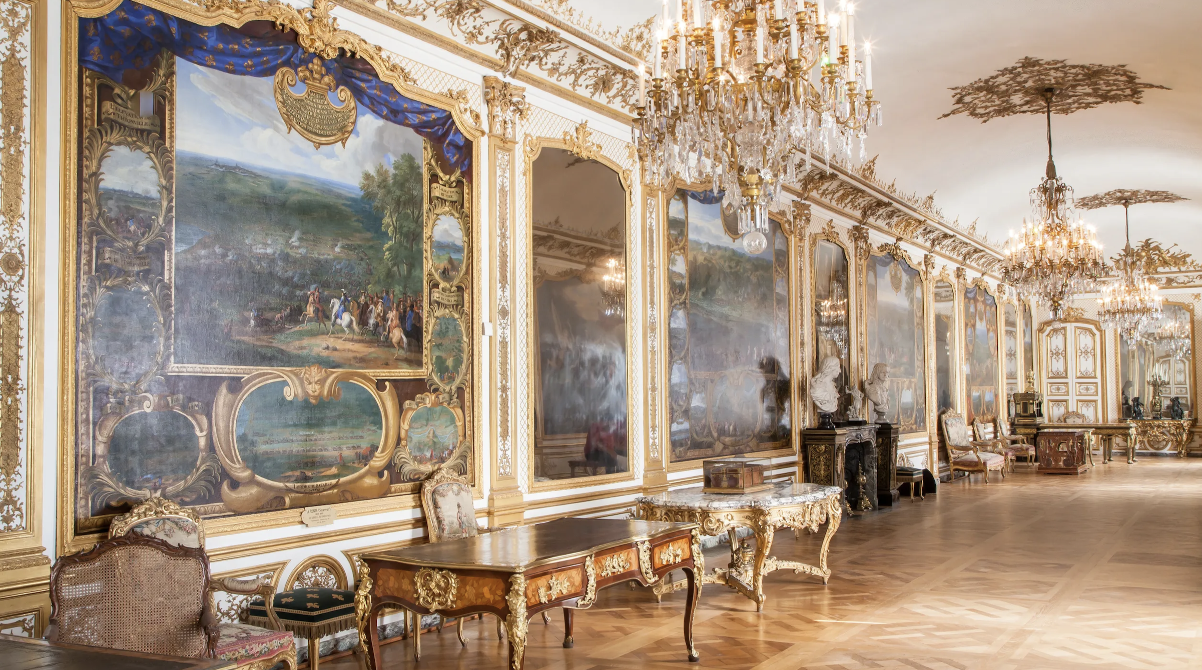 Chateau de Chantilly castle interiors France