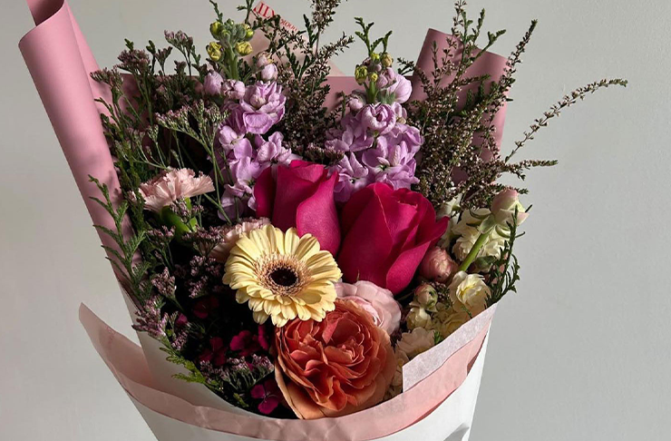 A bunch of flowers in pink, yellow and purples from one of the best flowers delivery Melbourne service, Daily Blooms