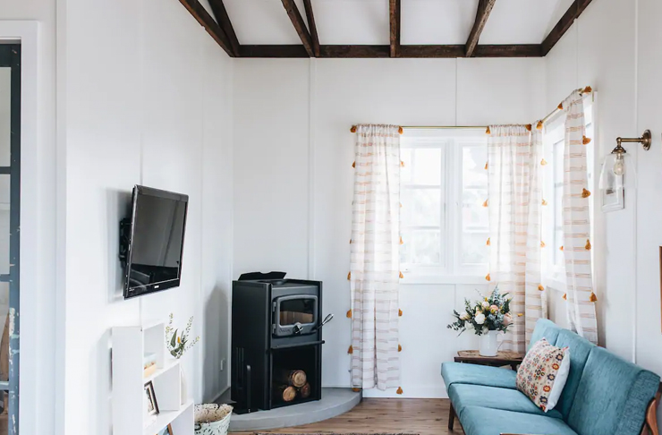 lounge rooom of restored cottage