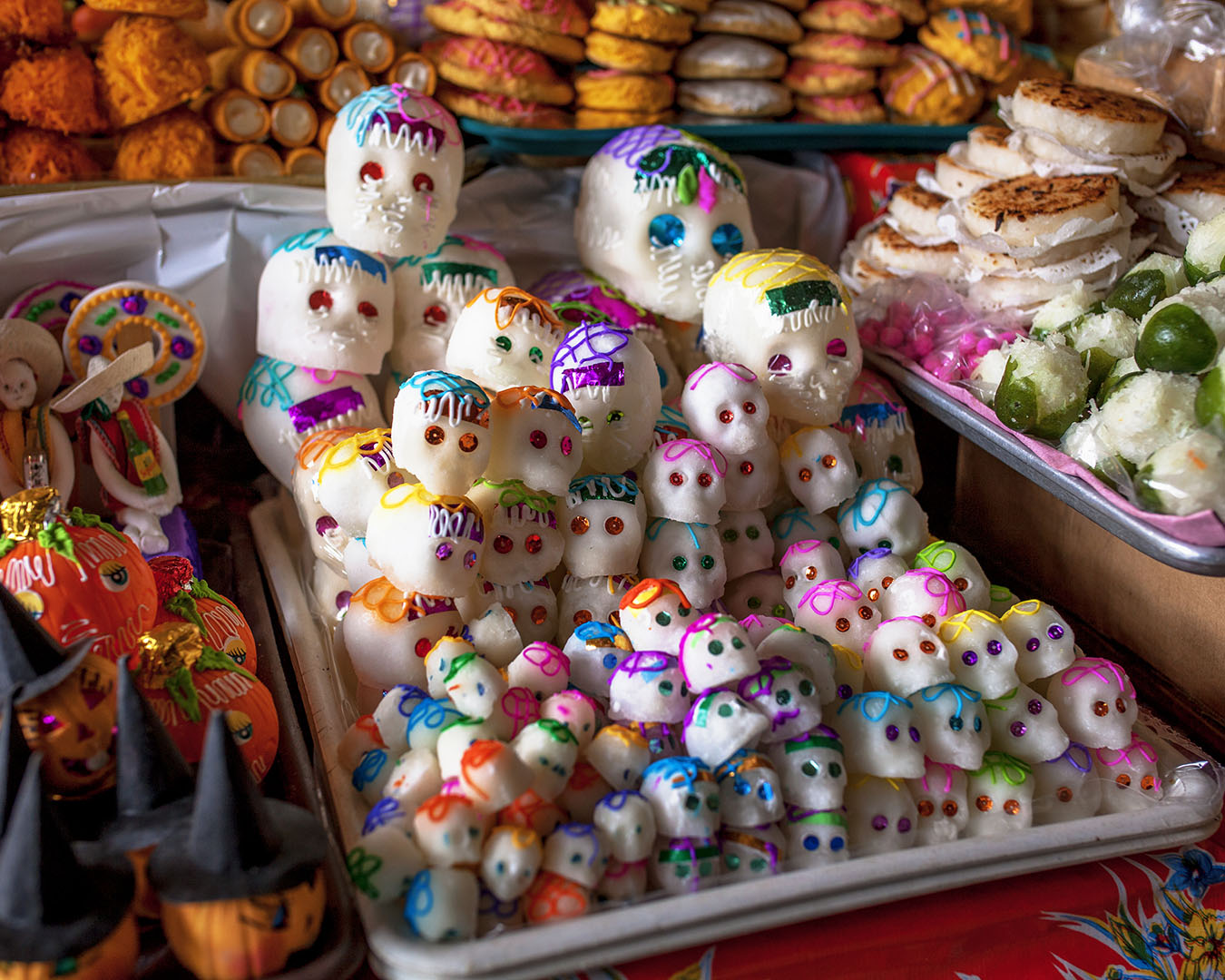 sugar skulls at day of the dead celebrations