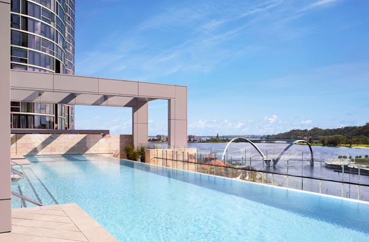 hotel infinity pool overlooking perth