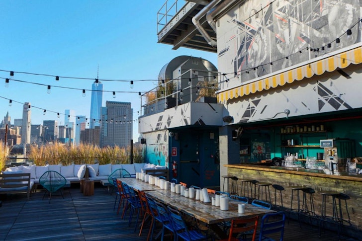 Hotel Hugo New York City rooftop bar area