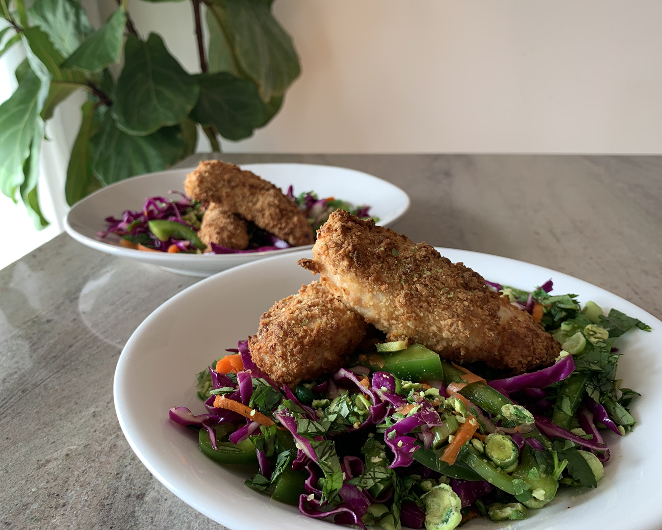 McCormick Air Fryer Recipe Base Japanese Style Karaage Chicken With Asian Slaw. 