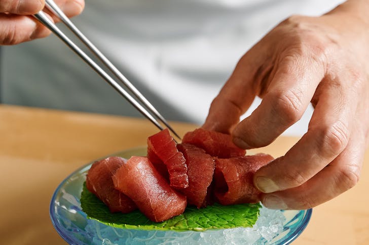 Tuna cutting ceremony at Koko, at Crown.
