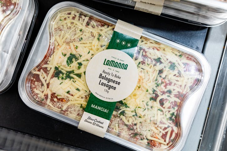 LaManna's take home lasagne, to celebrate in the comfort of your own home, of course.