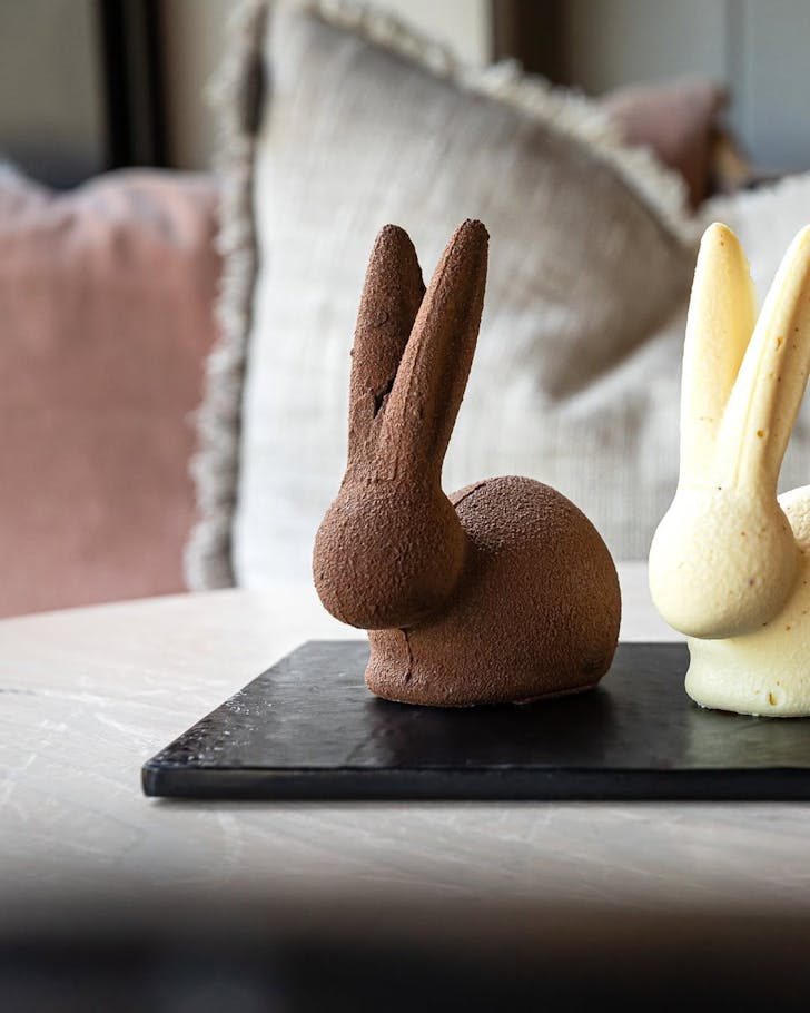 Chocolate Easter bunnies from La Petite Fourchette