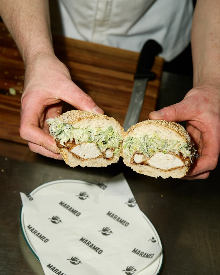 Marameo's Chicken Caesar Sandwich.