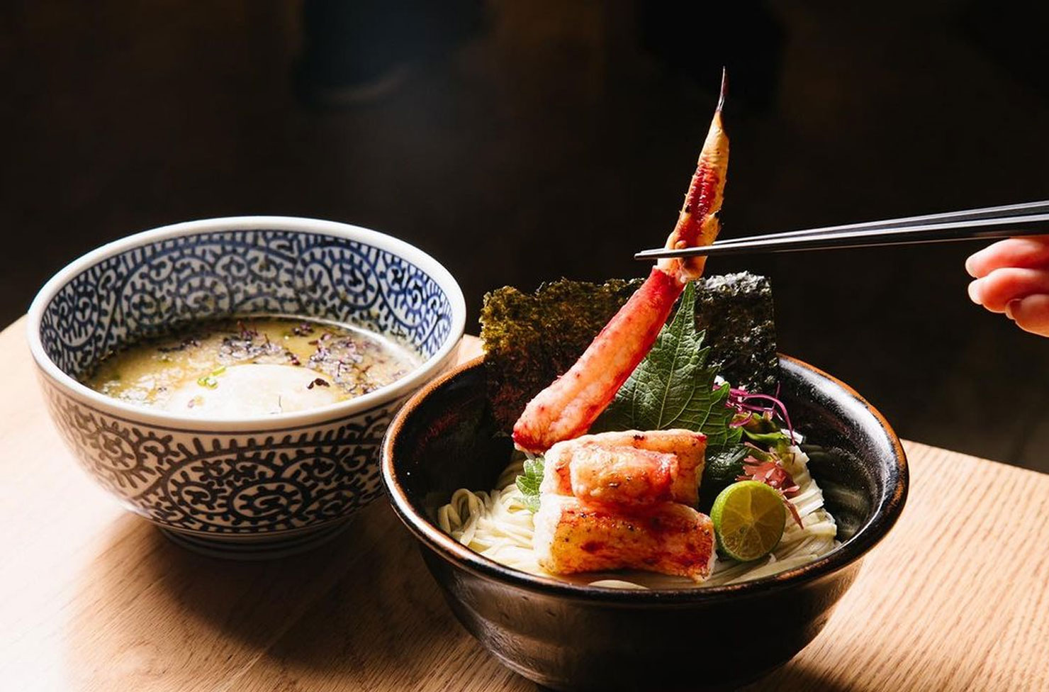two bowls of ramen inspired dishes