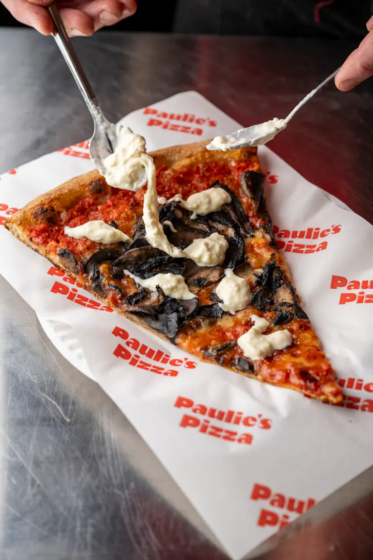 a slice of pizza