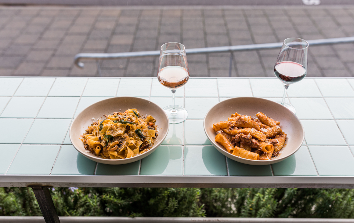 Pasta at No Mafia restaurant in Northbridge