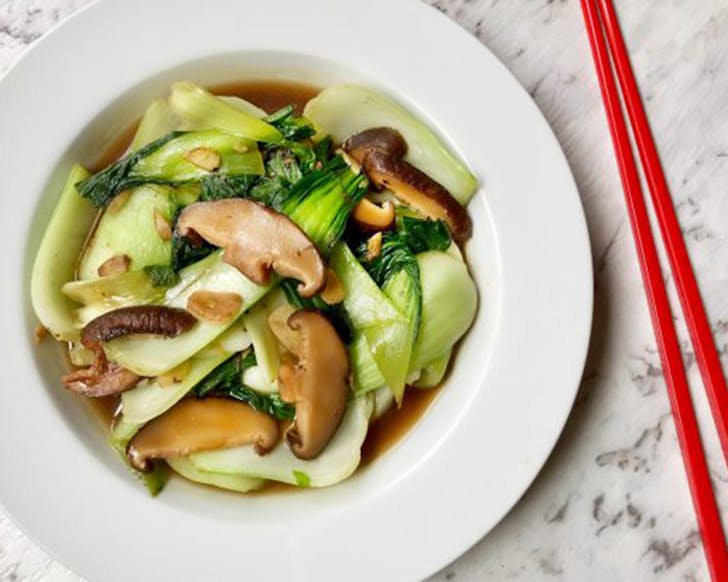 Oriental Merchants Asian Inspirations Stir-Fried Bok Choy with Shiitake Mushrooms
