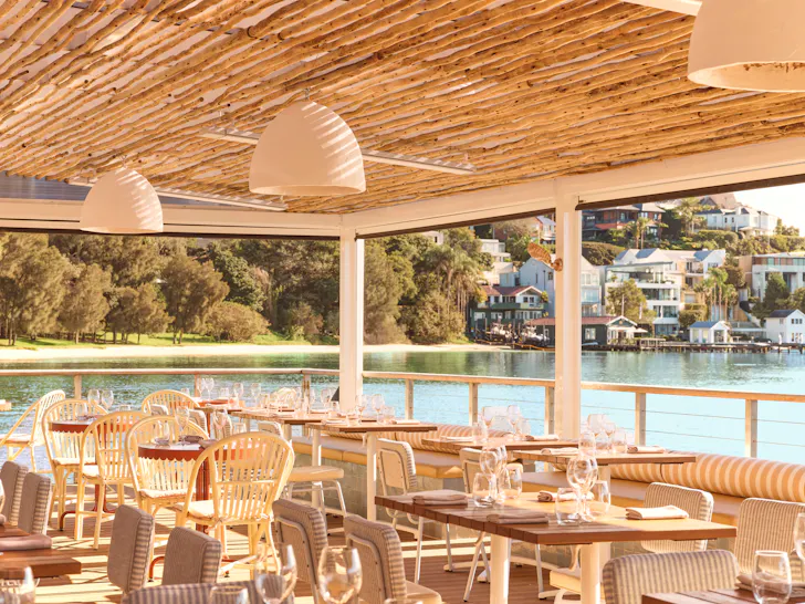 harbourside dining on a sunny day