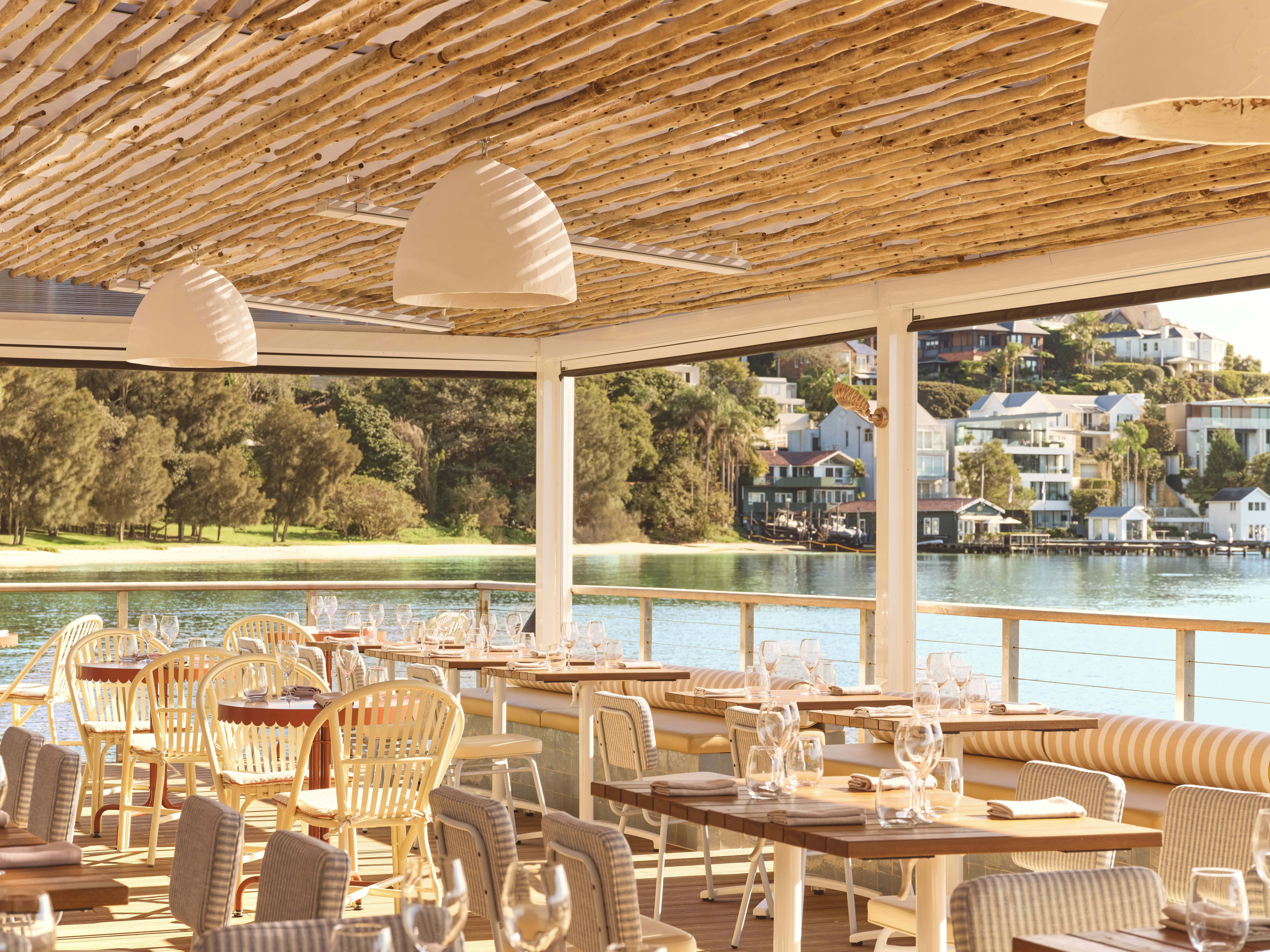 harbourside dining on a sunny day