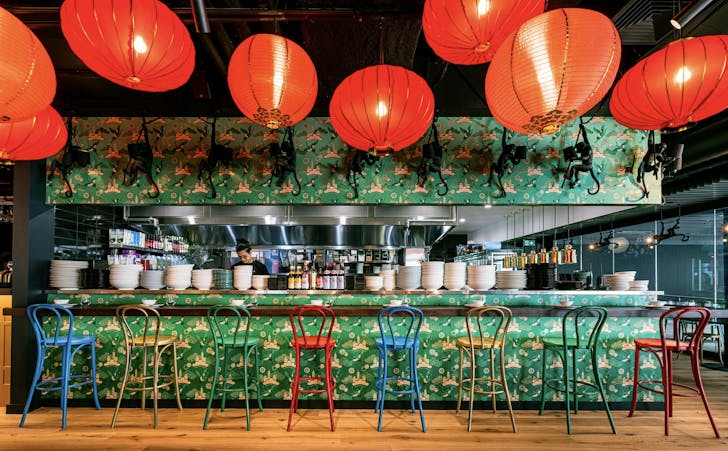 White and Wong's kitchen area Chadstone