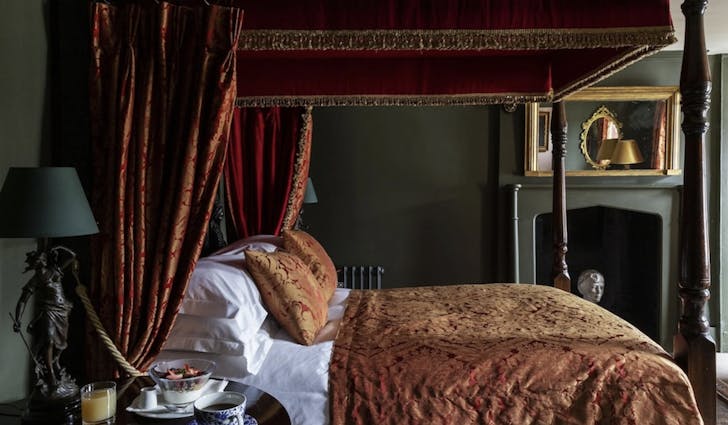 Hazlitt's London Soho moody bedroom suite interiors hotel