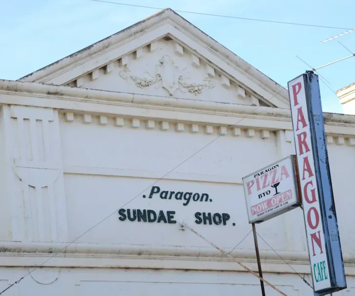 facade of an old milk bar in australia