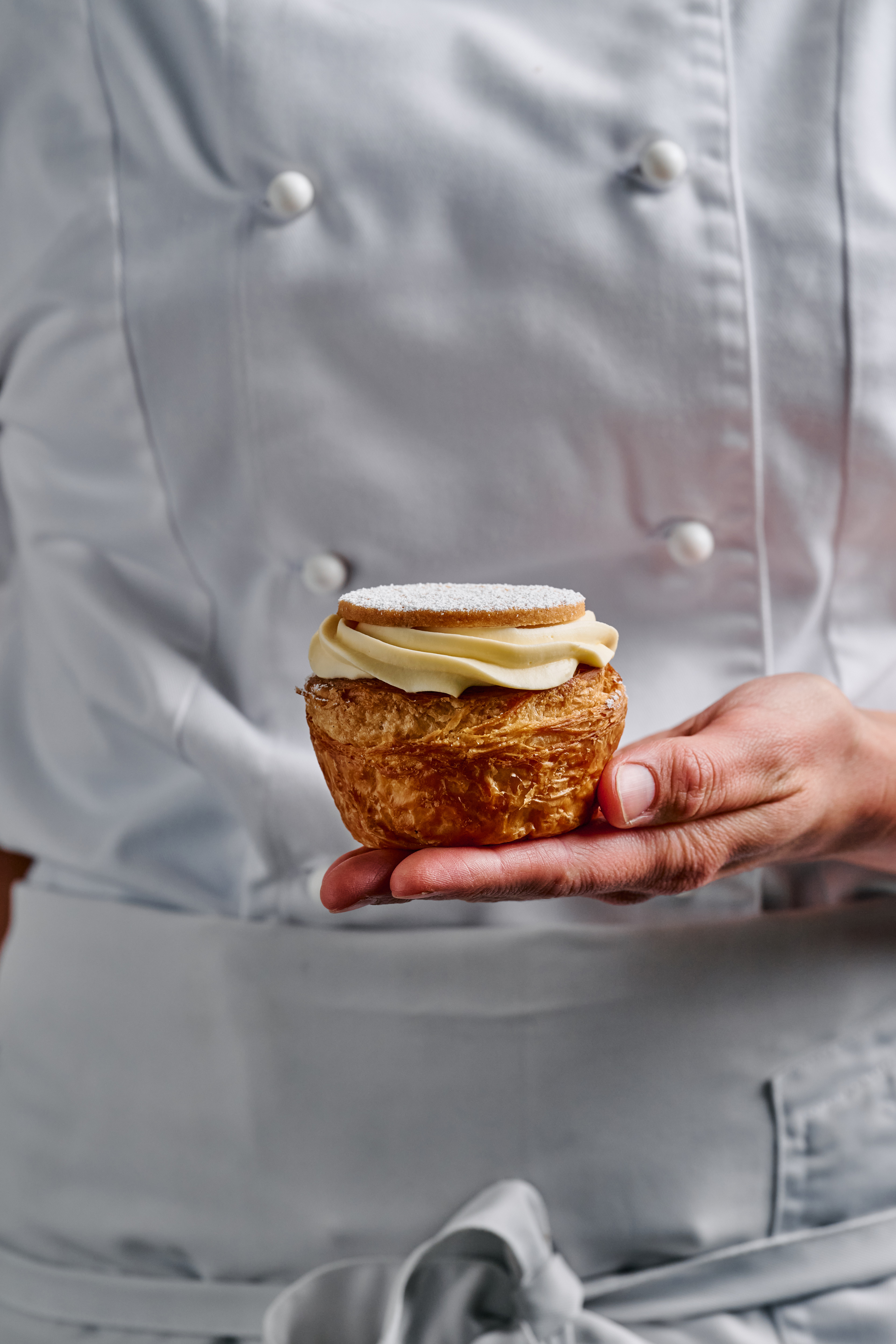 Lune's new Semla pastry is Swedish spiced almond paste and whipped cream. Yum.