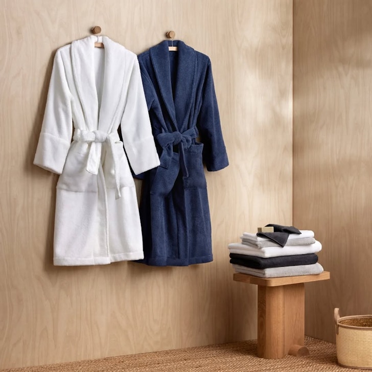 Sheridan Aven Towelling Robe In White