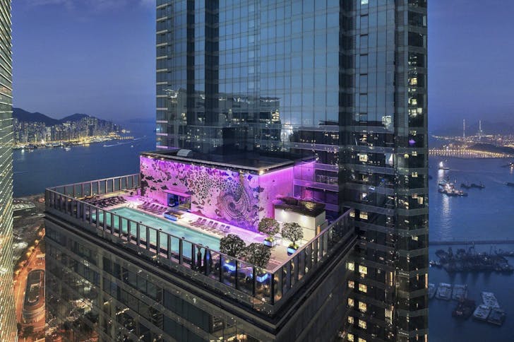 W Hong Kong Deck and Pool area views