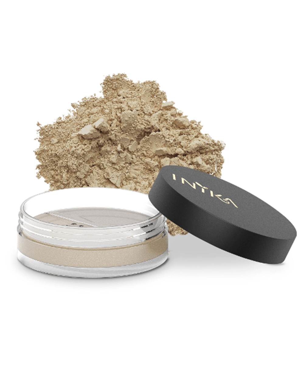 a pot of mineral foundation with the lid off.