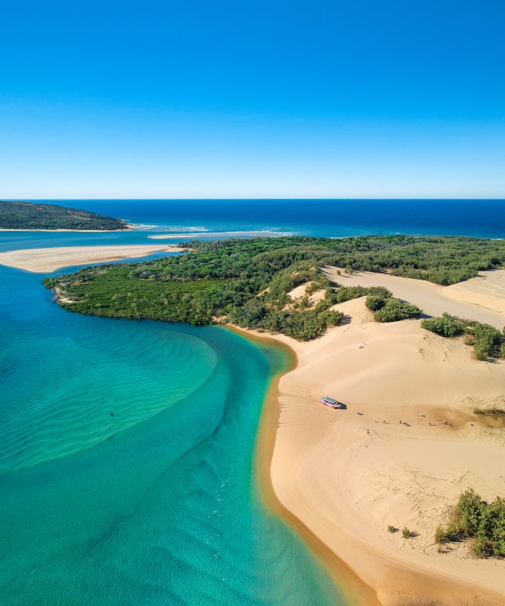 The sparkling blue-green waters of Agnes beach.