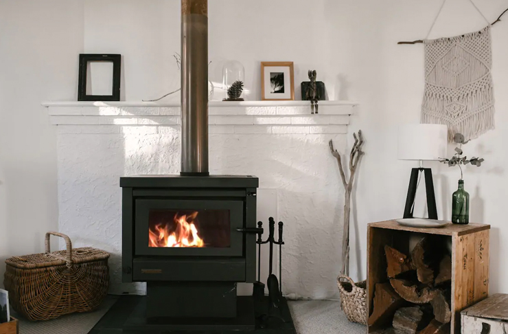 rustic interior of airbnb