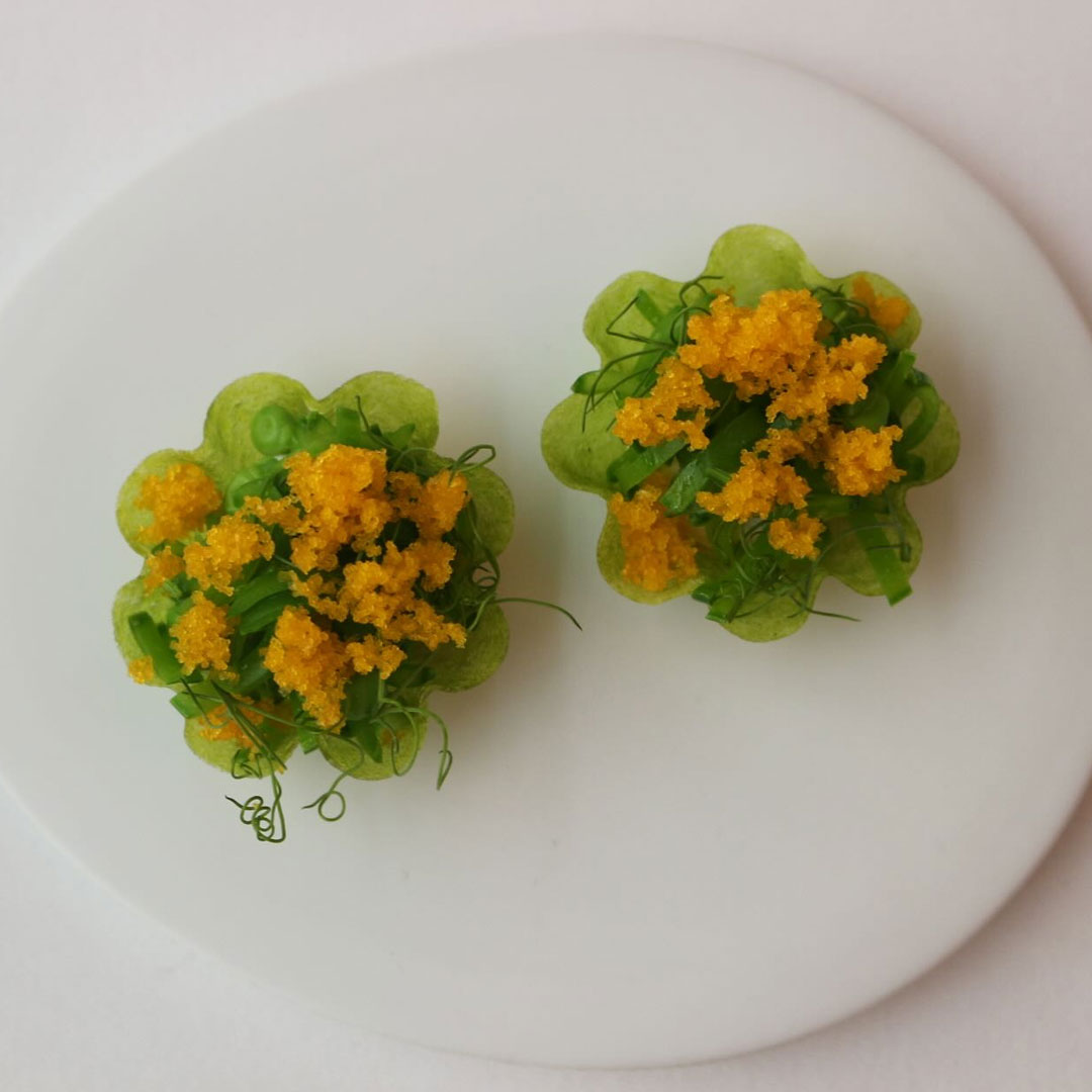two pieces of vegetables on a plate
