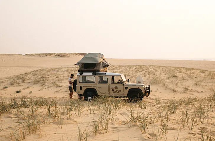 4wd on sand dune