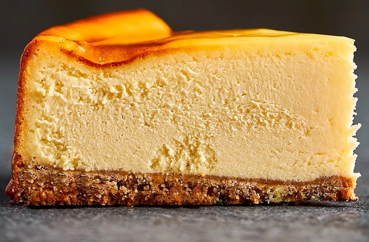 delicious slice of new york style cheesecake