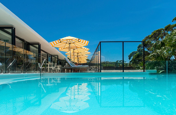 calm rooftop hotel pool