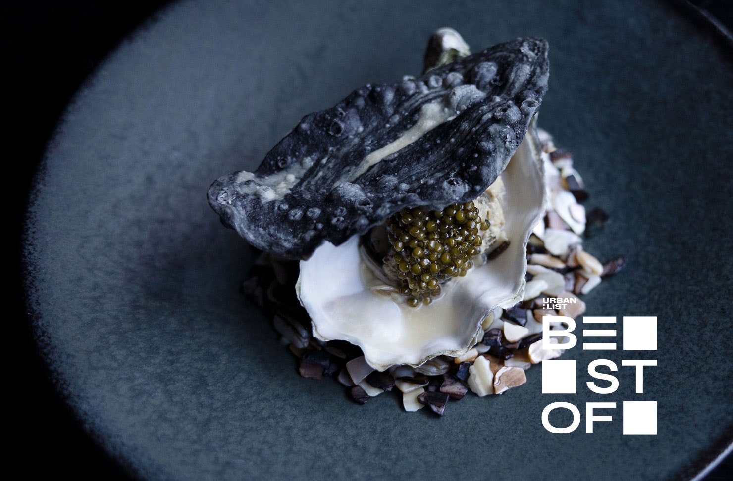 an oyster on a plate