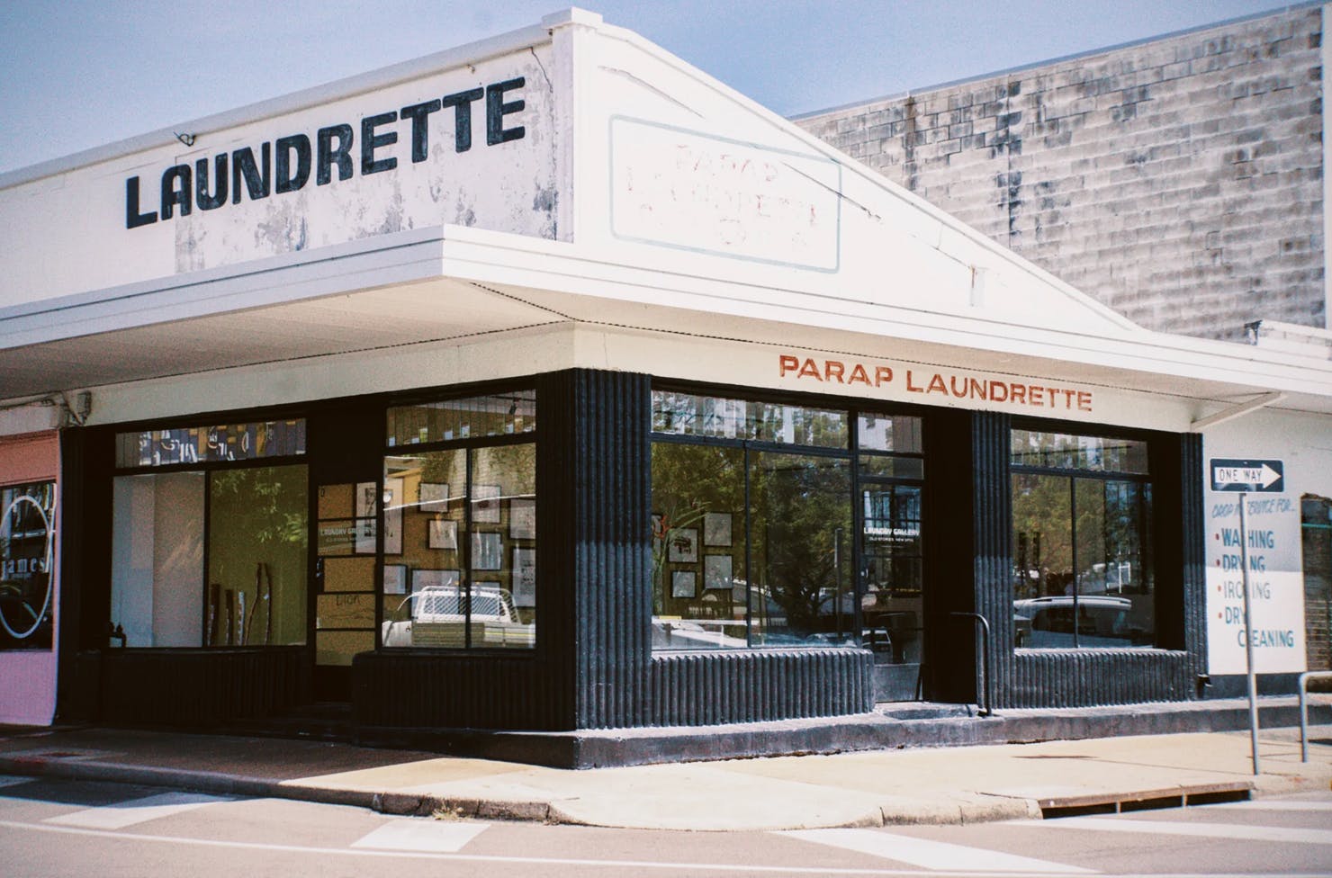 a laundromat that has been converted into an art gallery