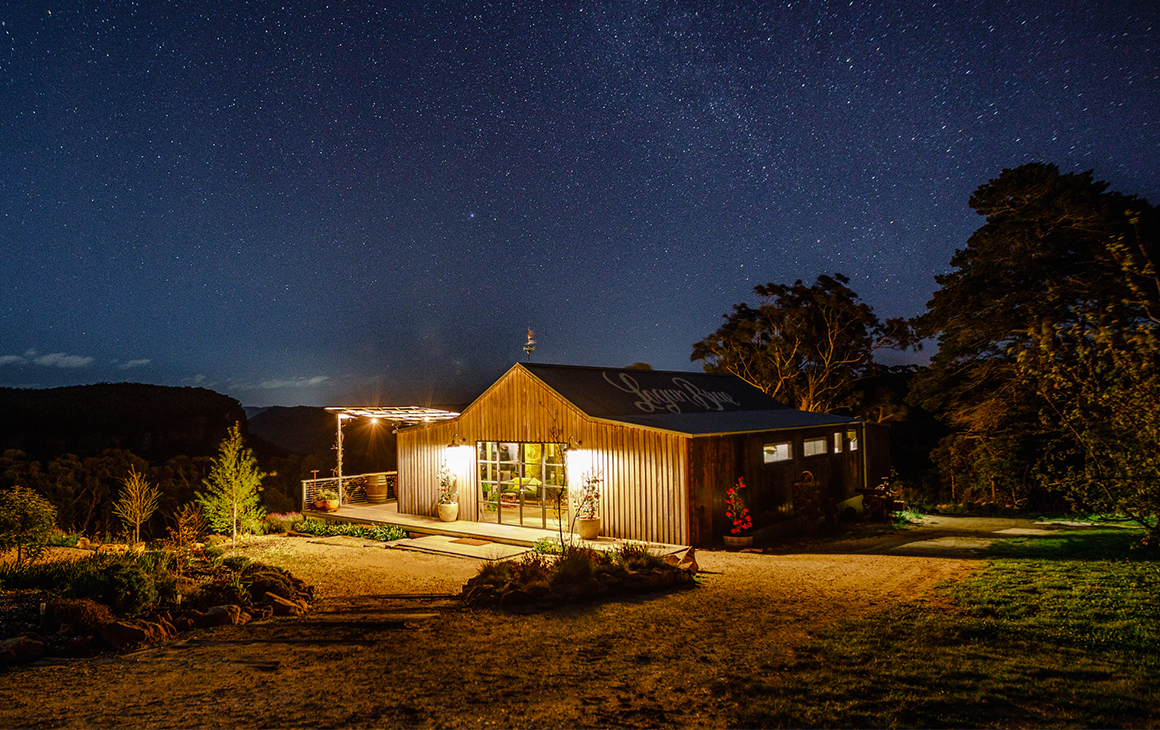 A starry sky above the Apple Orchard farm stay