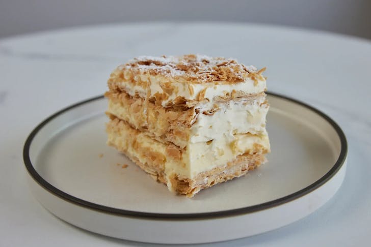 a slice of vanilla mille fiulle