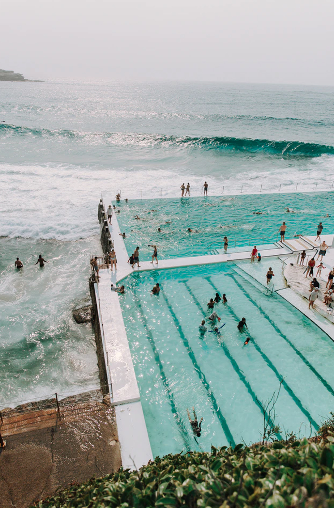 coastal view of bondi icerbergs- one of sydney's most famous ocean pools