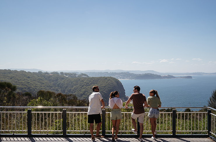 people lookout out at captain cook lookout