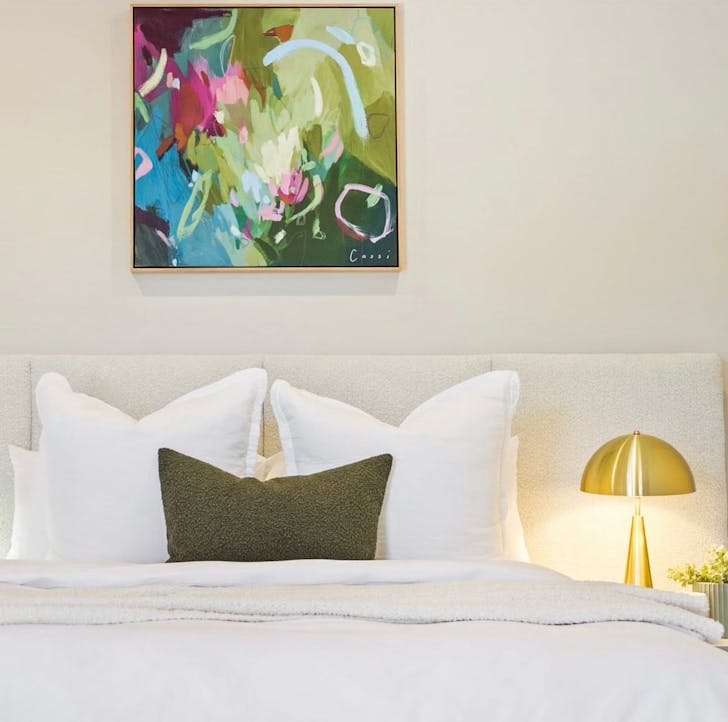 Cassi George art in bedroom