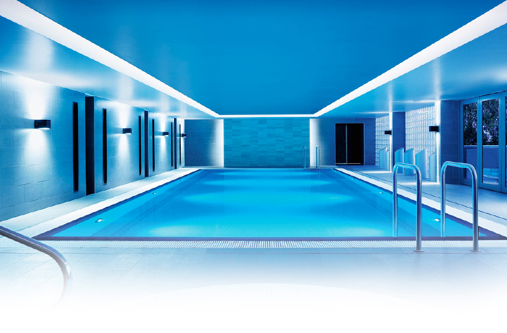interior of spa pool at chi the spa