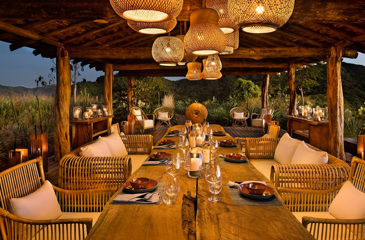 restaurant inside eco-friendly resort in costa rica