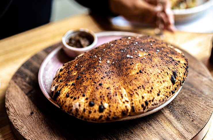 puffy bread on plate