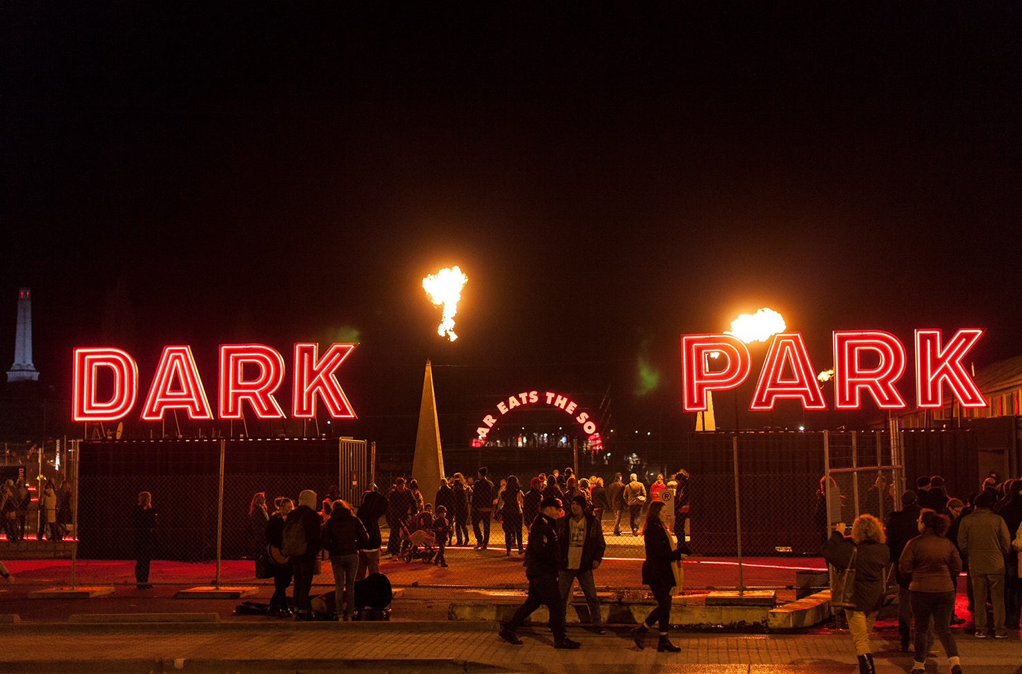 neon signs at a night festival